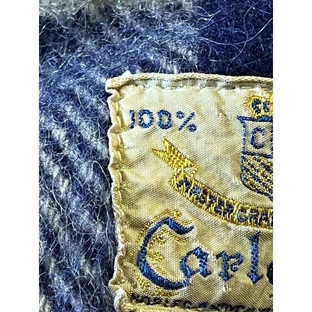 Vintage Carldyke Wool Tartan Fringe Blanket Plaid Scottish Cozy Cabin Rustic‎